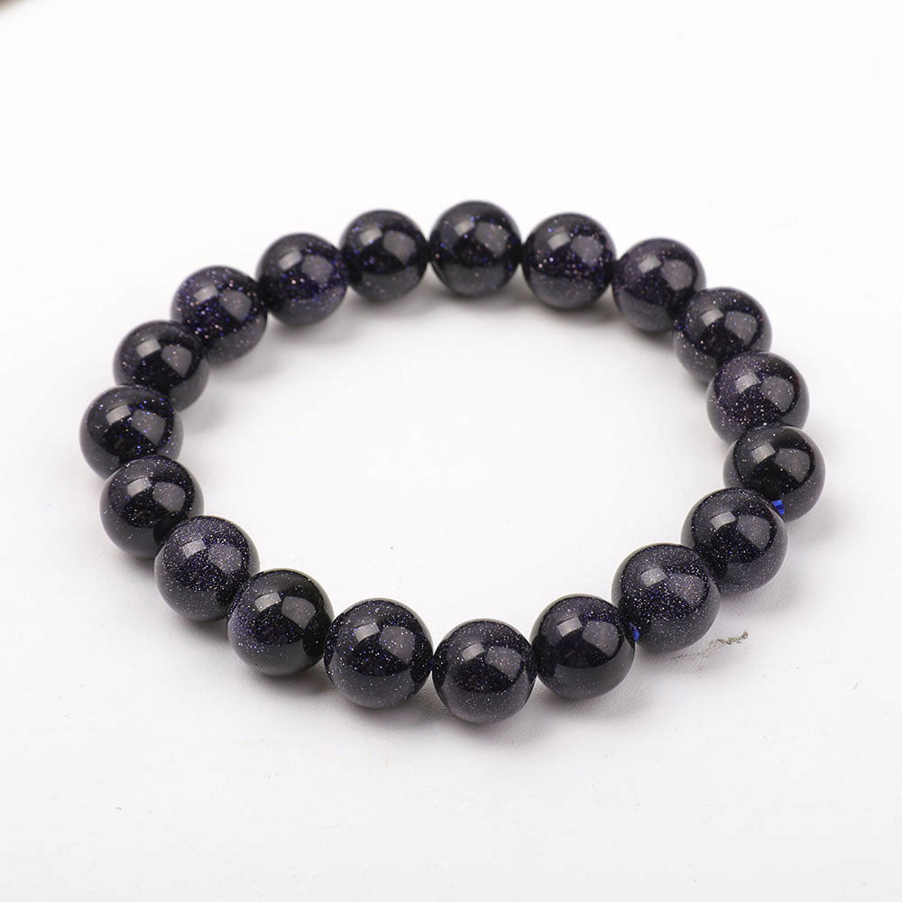 12mm Blue Sandstone Spiritual Bracelet for Protection