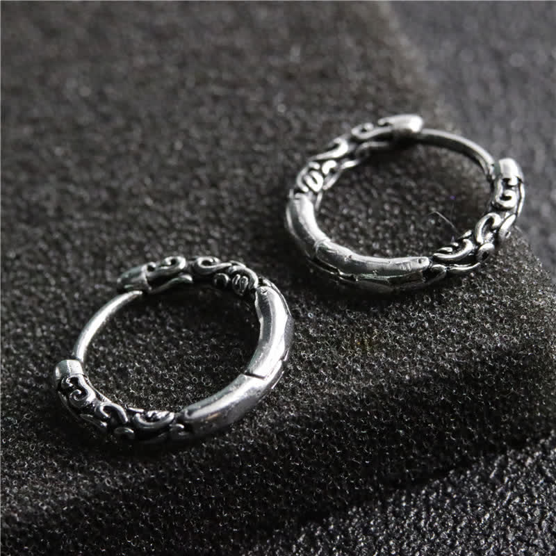 Boucles d'oreilles créoles en acier titane de 12 mm pour un calme spirituel