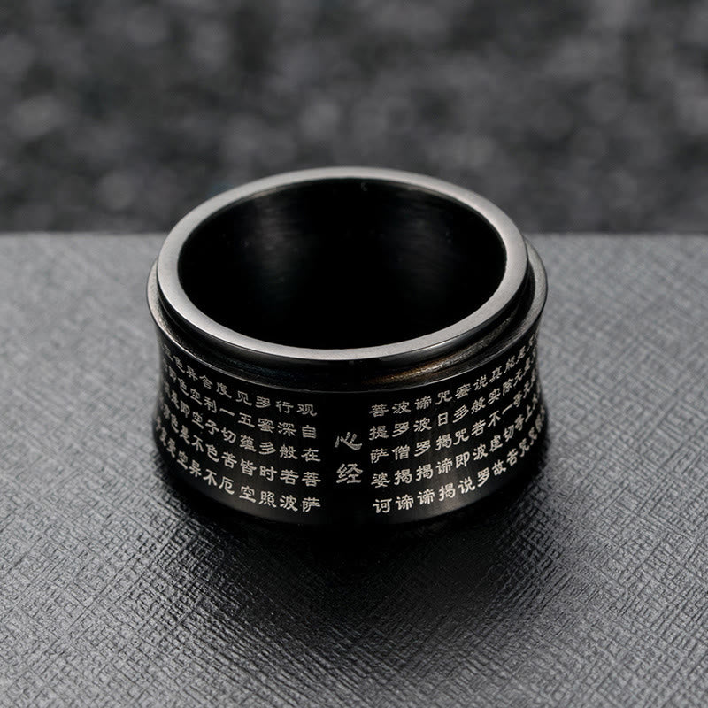 Bague tournante Sutra du cœur en acier titane de 12 mm pour l'équilibre
