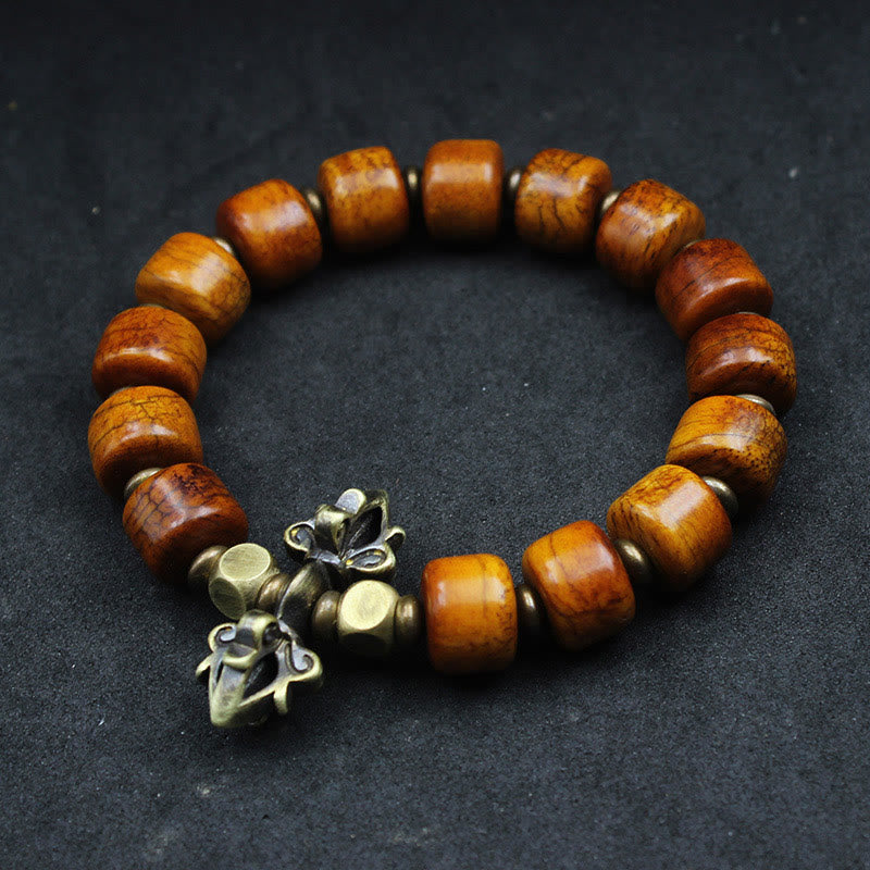 Bracelet de résilience en cuivre et os de yak de 12 mm pour l'équilibre spirituel