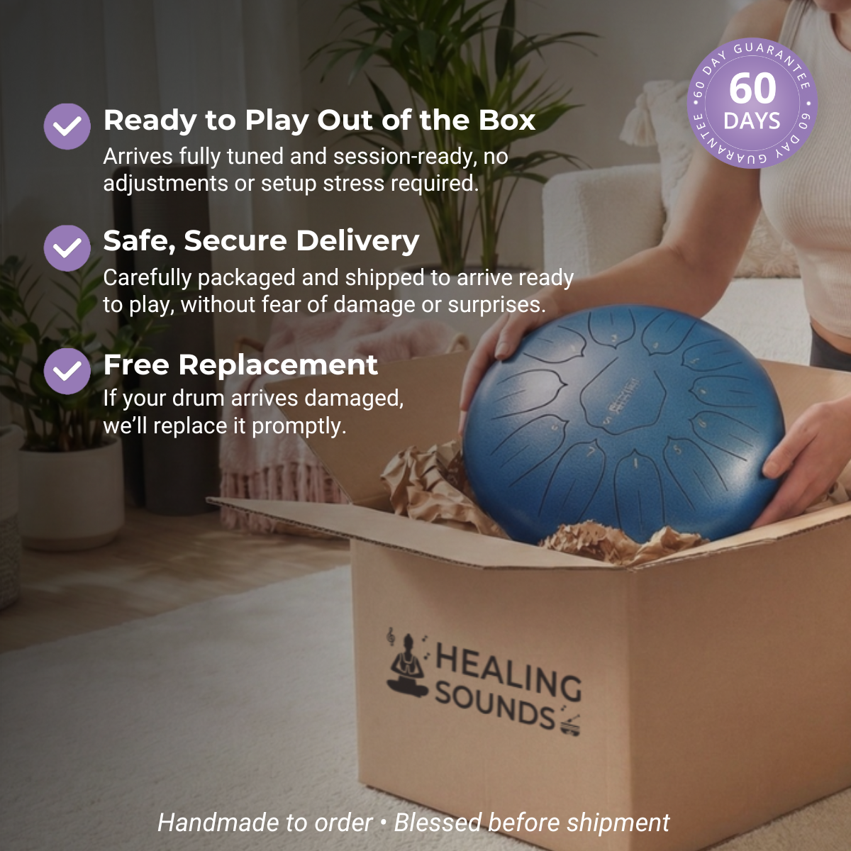 Tambour à langue en acier au carbone de 13 pouces et 15 notes en do majeur