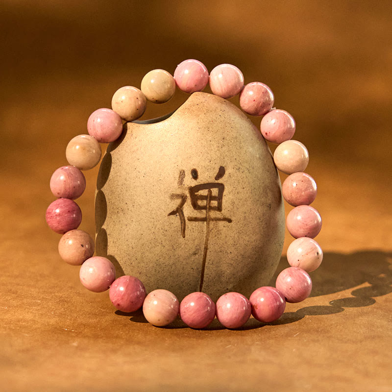 Bracelet de guérison des relations en rhodonite 14-16 cm