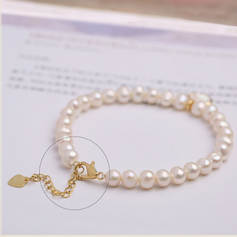 Bracelet de perles plaqué or 14 carats | Sagesse et optimisme