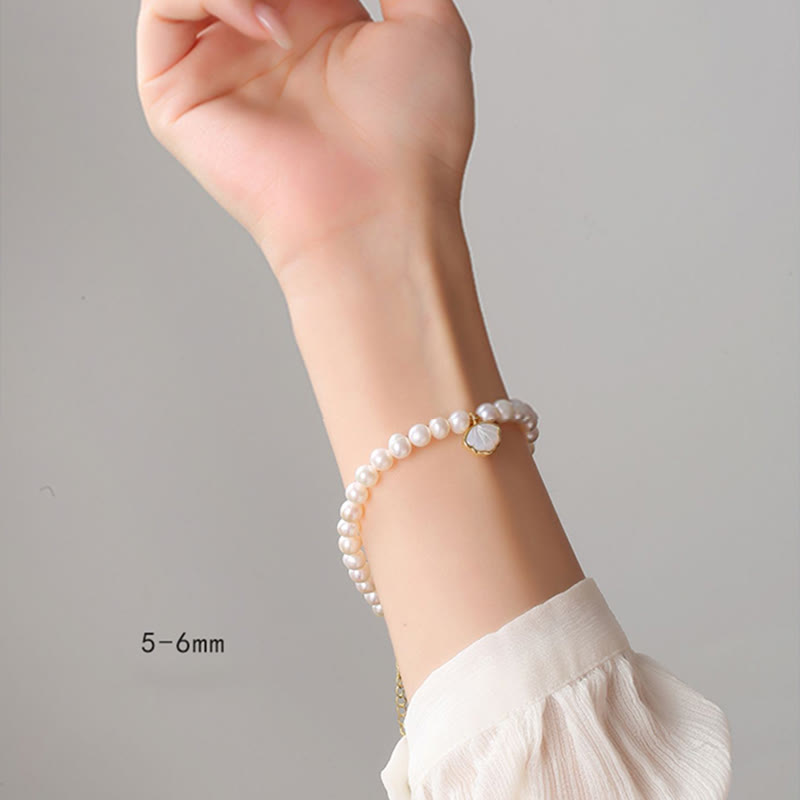 Bracelet de perles plaqué or 14 carats | Sagesse et optimisme