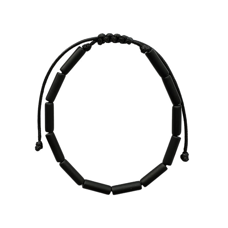 Bracelet en perles d'onyx noir de 14 mm pour le soutien et la protection