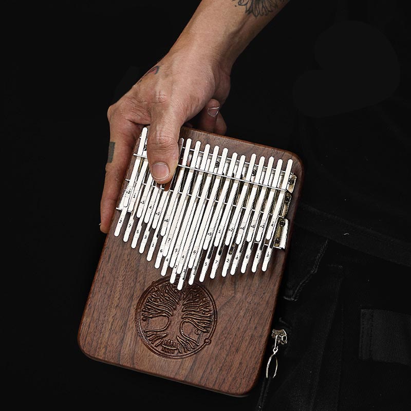 Piano à pouce Kalimba 34 touches avec motif arbre de vie