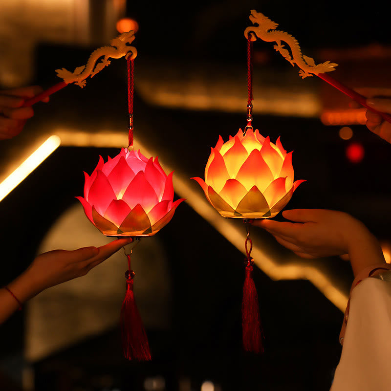 Lanterne dragon en forme de fleur de lotus à faire soi-même | Décoration spirituelle pour la maison