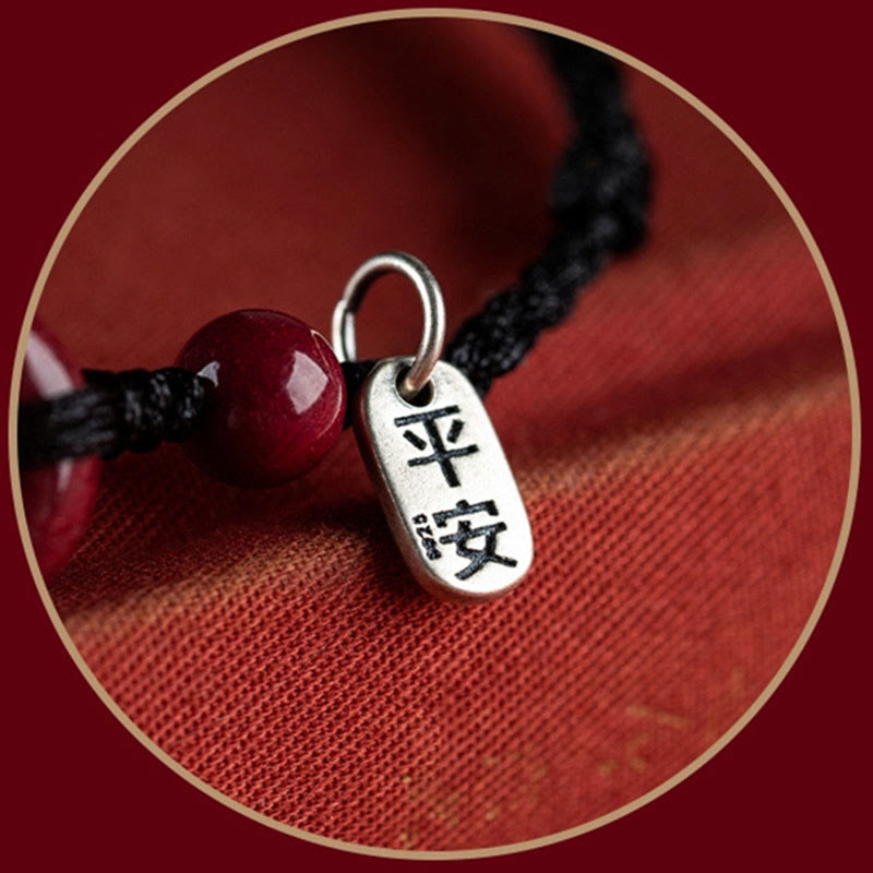 Cinnabar Peace Buckle Bracelet | Safe & Healthy Charm String