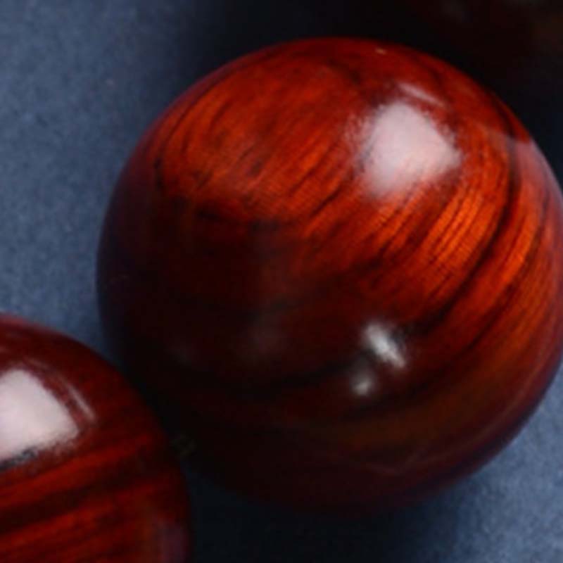 Bracelet de protection Bouddha en bois de santal rouge à petites feuilles de 15 mm