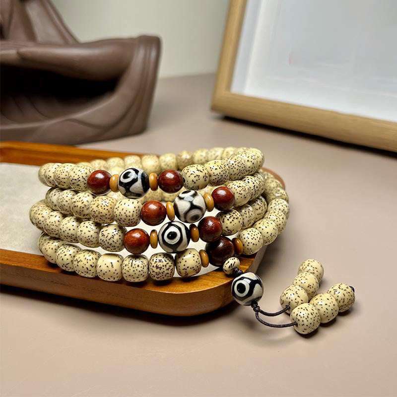 108 Beads Bodhi Seed Mala Bracelet for Spiritual Protection