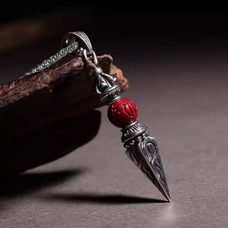 Cinnabar Dorje Vajra Necklace Pendant Spiritual Blessing