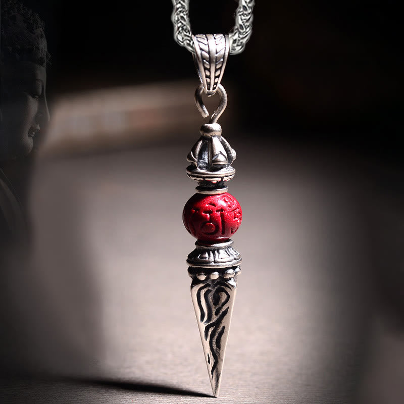 Cinnabar Dorje Vajra Necklace Pendant Spiritual Blessing