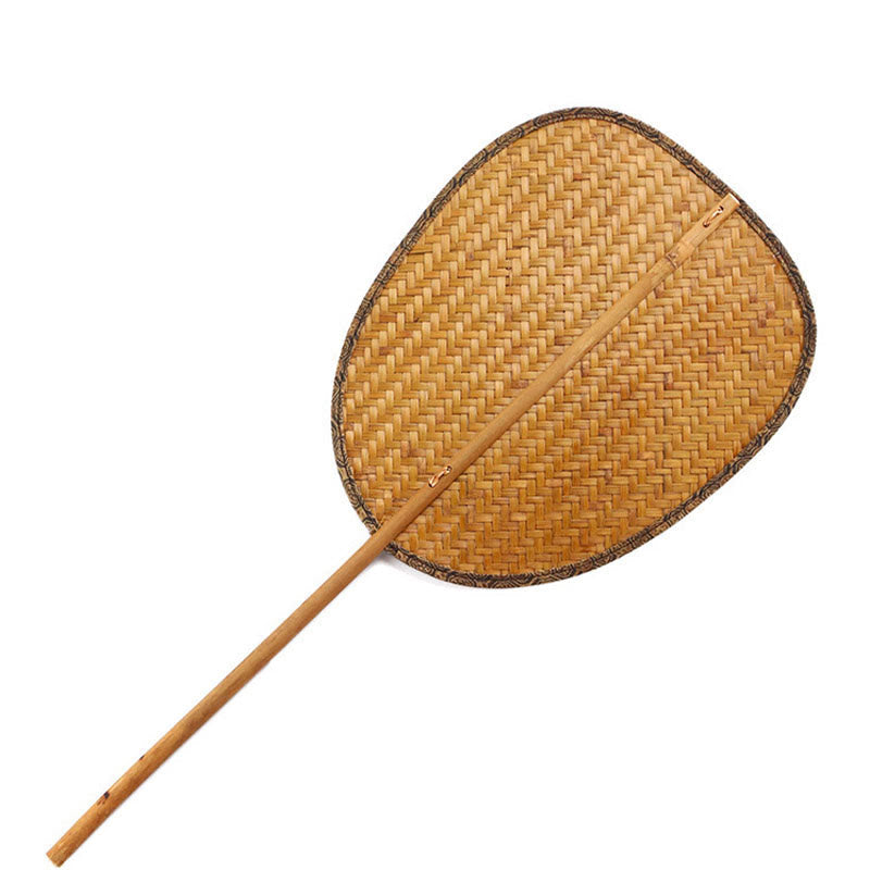 Handmade Bamboo Chinese Folding Fan | Retro Long Handle Fan