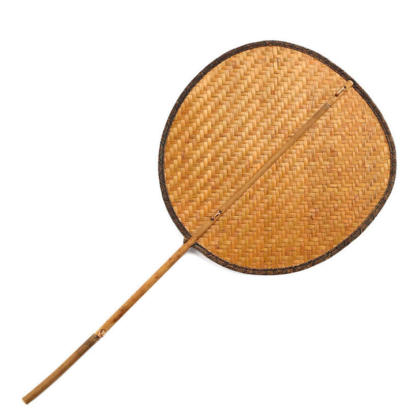 Handmade Bamboo Chinese Folding Fan | Retro Long Handle Fan