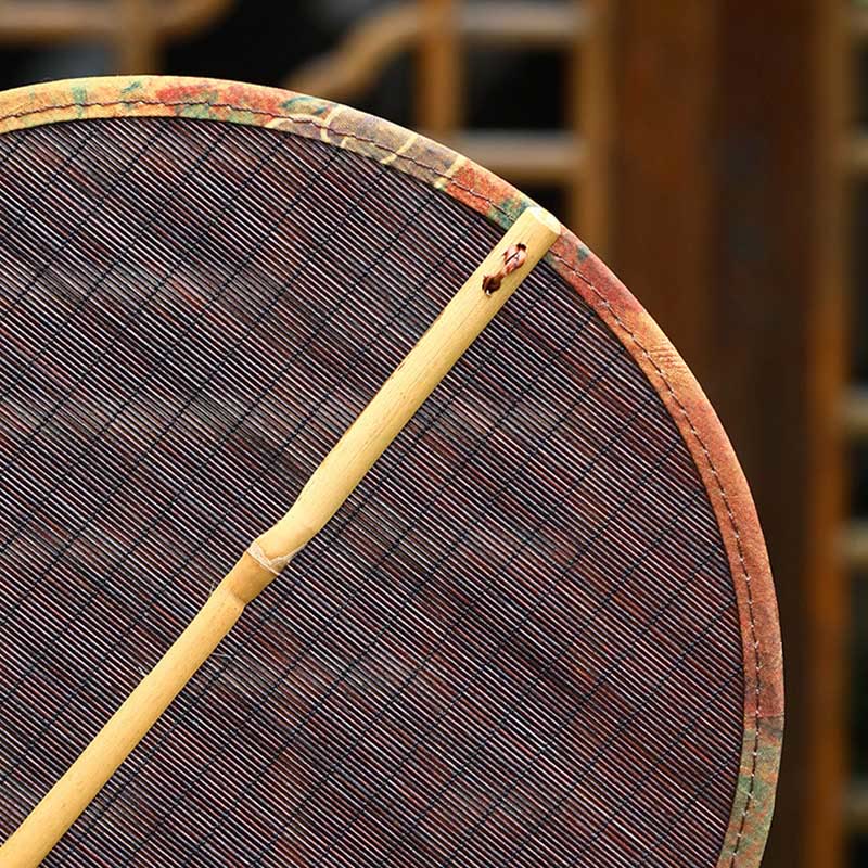Handmade Bamboo Chinese Folding Fan | Retro Long Handle Fan