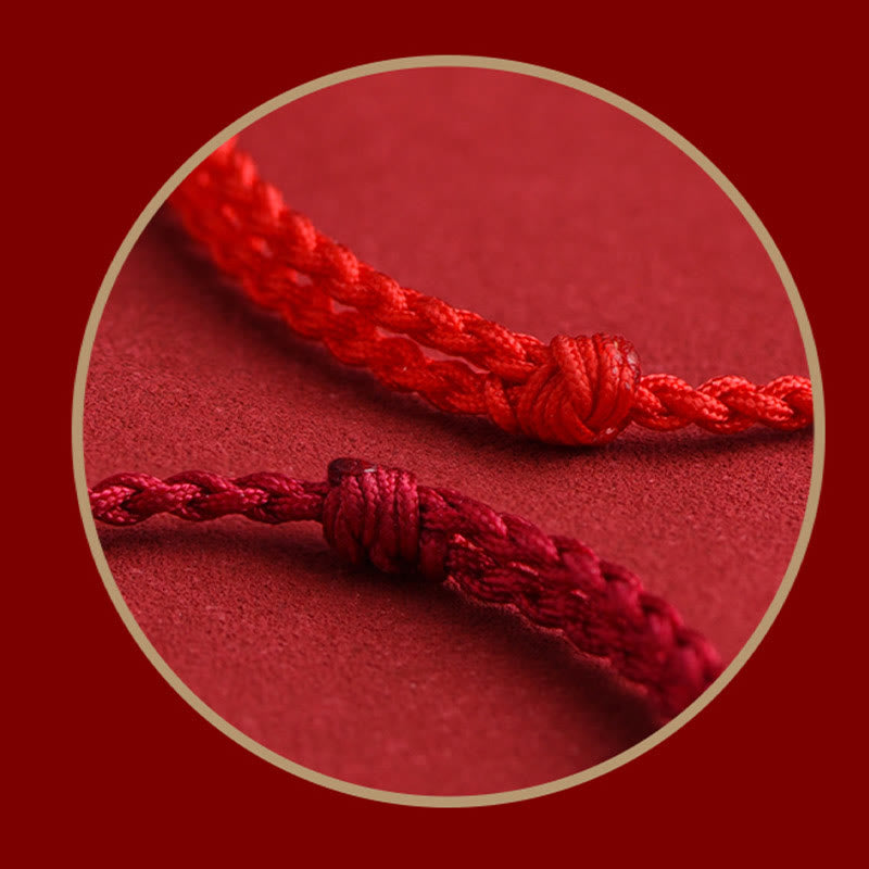 999 Sterling Silver Om Mani Padme Hum Heart Sutra Rope Bracelet