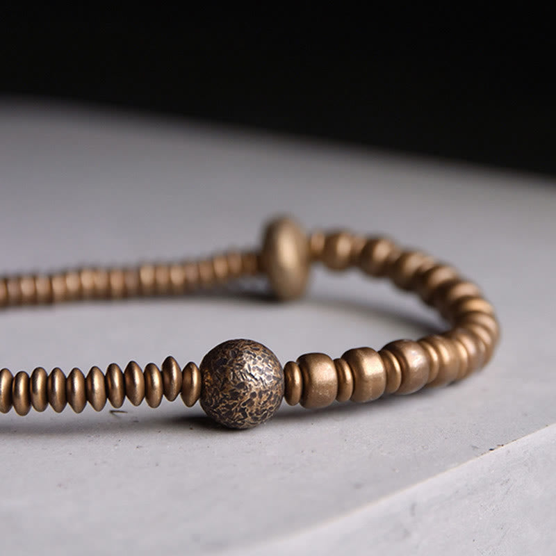 Bracelet spirituel en laiton et cuivre pour l'équilibre et la guérison