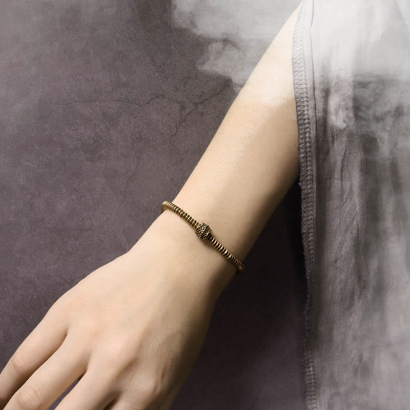 Bracelet spirituel en laiton et cuivre pour l'équilibre et la guérison