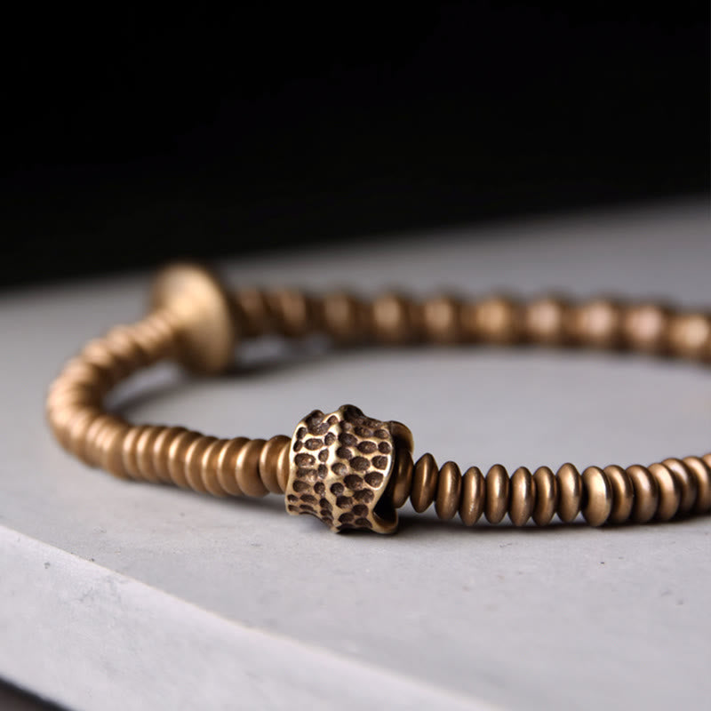 Bracelet spirituel en laiton et cuivre pour l'équilibre et la guérison