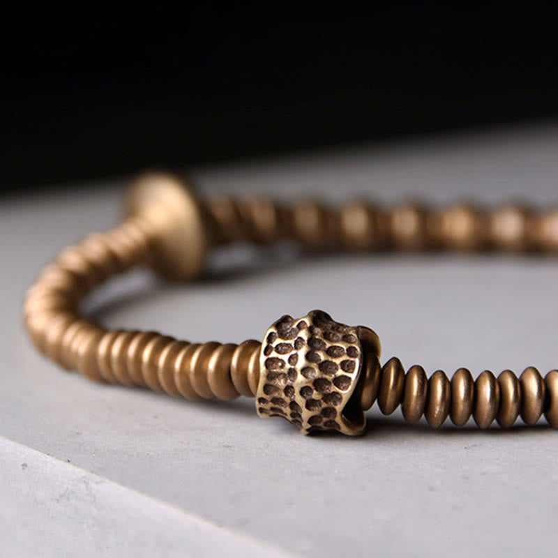 Bracelet spirituel en laiton et cuivre pour l'équilibre et la guérison