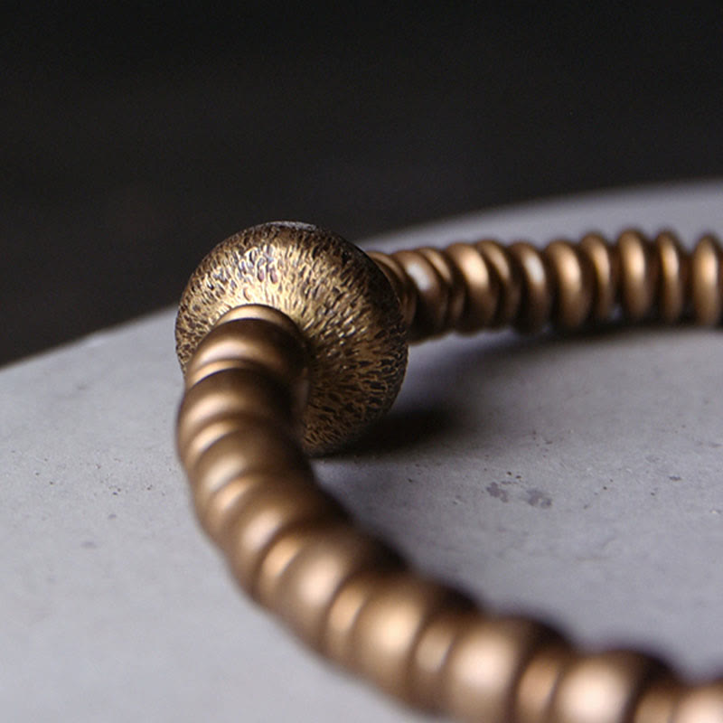 Bracelet spirituel en laiton et cuivre pour l'équilibre et la guérison