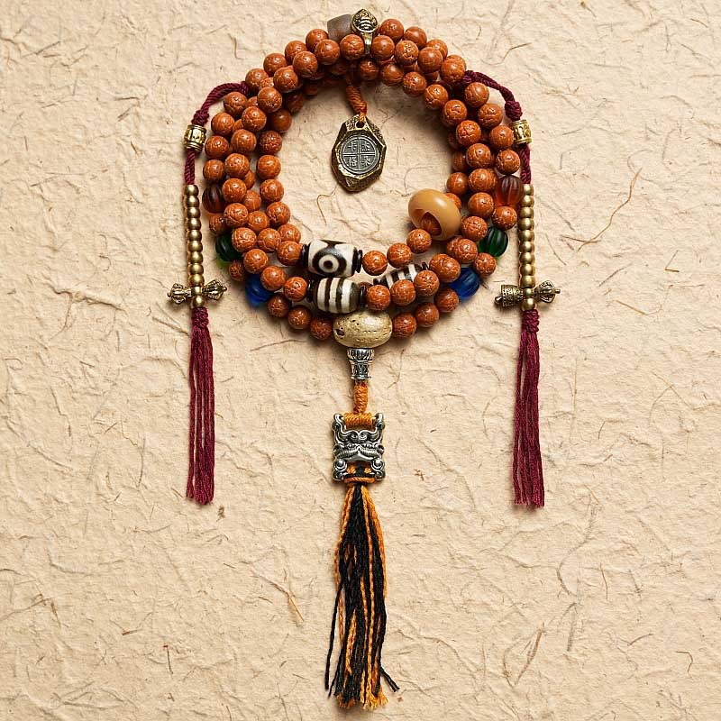 108 Beads Bodhi Seed Mala Bracelet Necklace for Wisdom & Peace