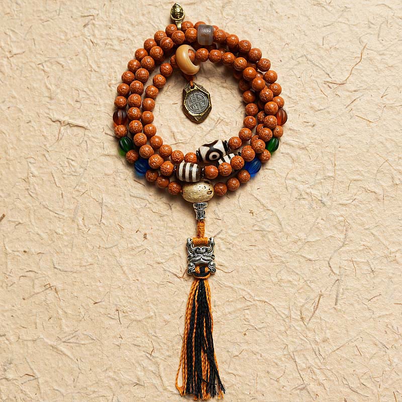 108 Beads Bodhi Seed Mala Bracelet Necklace for Wisdom & Peace