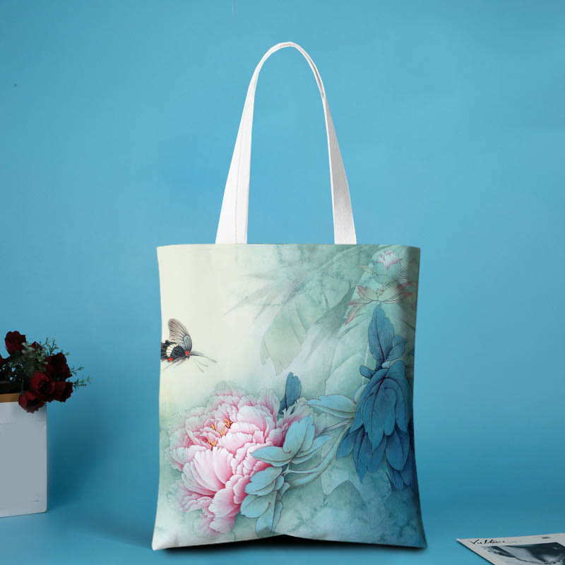 Sac bandoulière en toile de yoga | Protection écologique florale