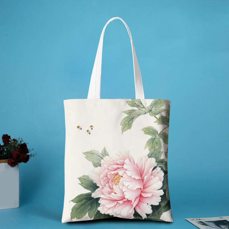 Sac bandoulière en toile de yoga | Protection écologique florale