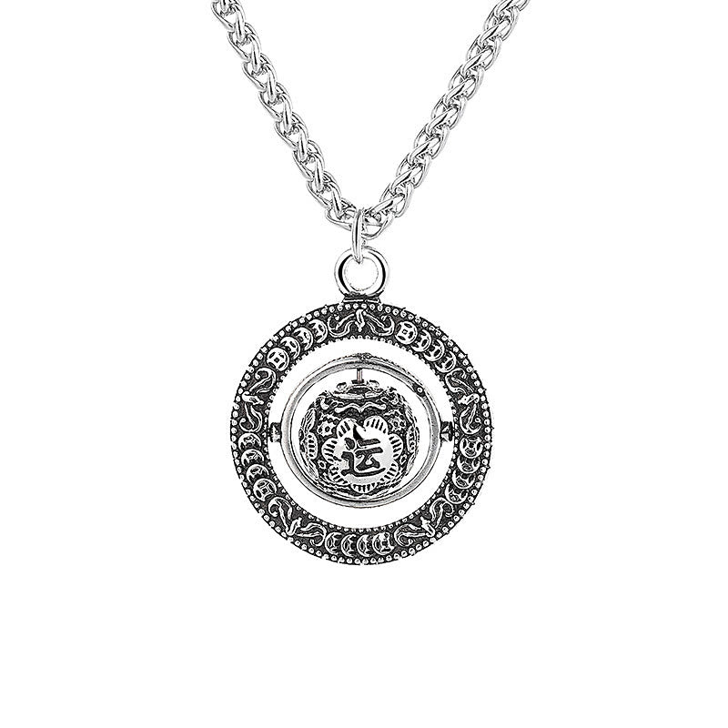 Collier spirituel en cuivre avec pendentif rotatif | Chance et guérison