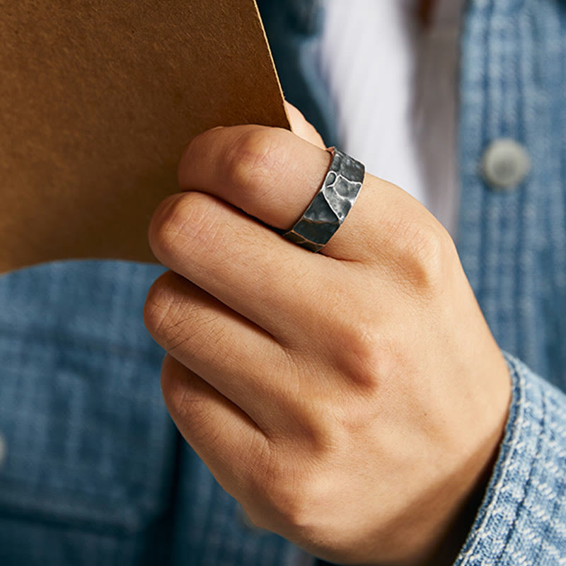 Bague de protection spirituelle réglable en argent sterling