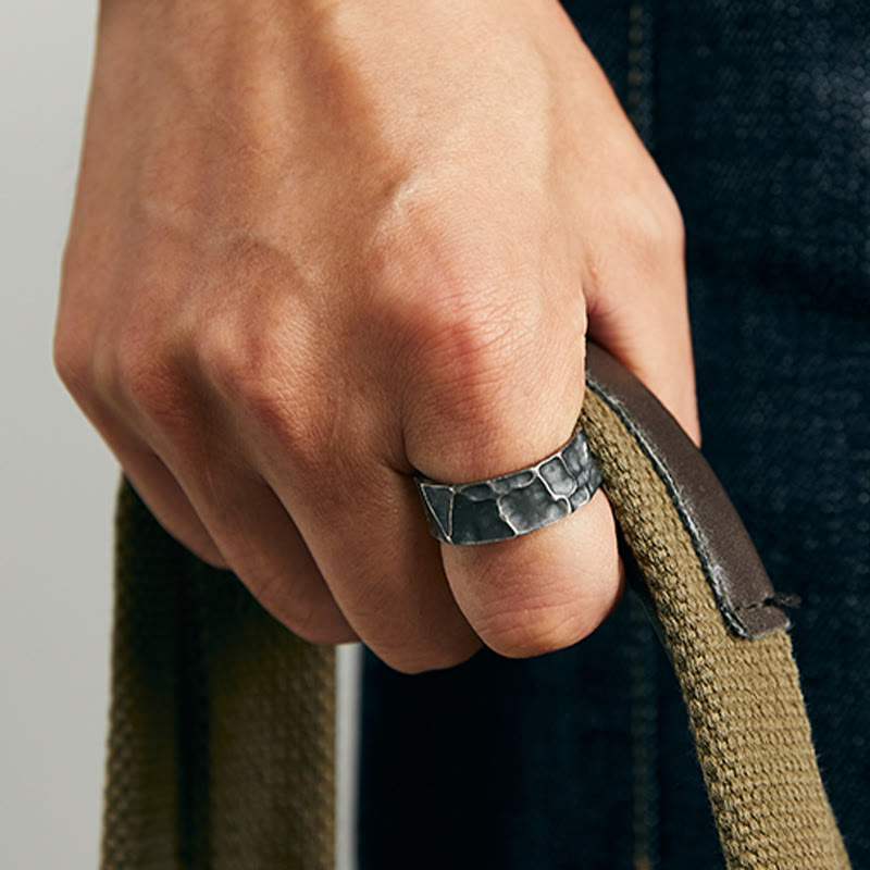 Bague de protection spirituelle réglable en argent sterling