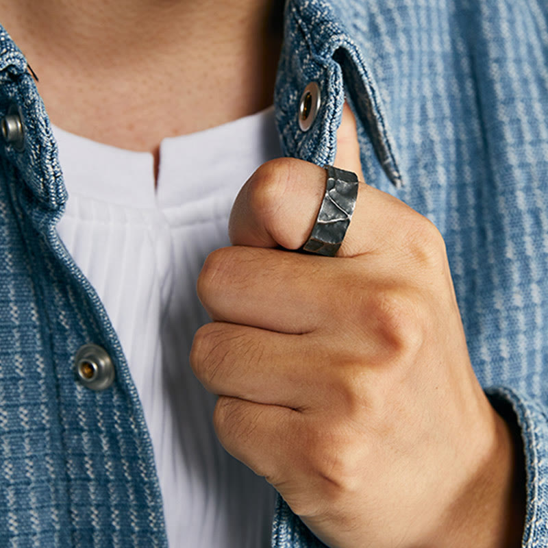 Bague de protection spirituelle réglable en argent sterling