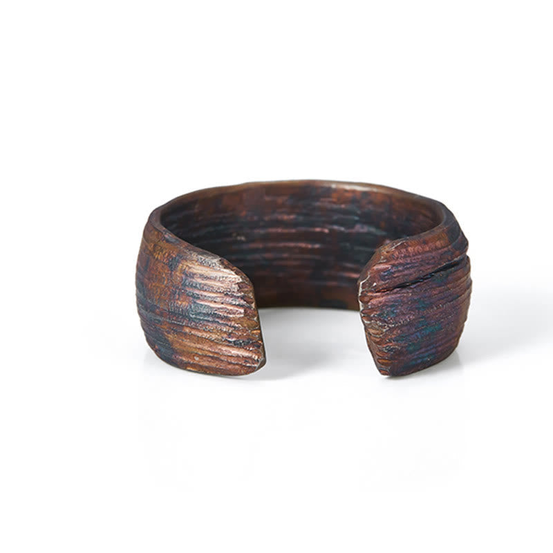 Bague de protection spirituelle réglable en argent sterling 999 et cuivre