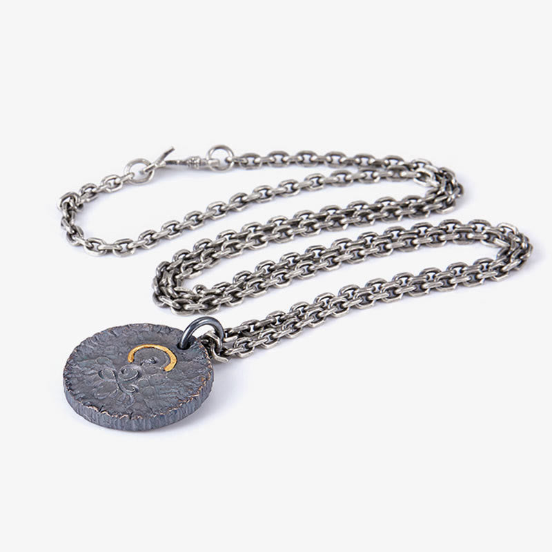 Collier Bouddha en argent sterling 999 avec pendentif lotus pour la paix intérieure