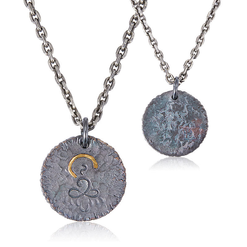 Collier Bouddha en argent sterling 999 avec pendentif lotus pour la paix intérieure