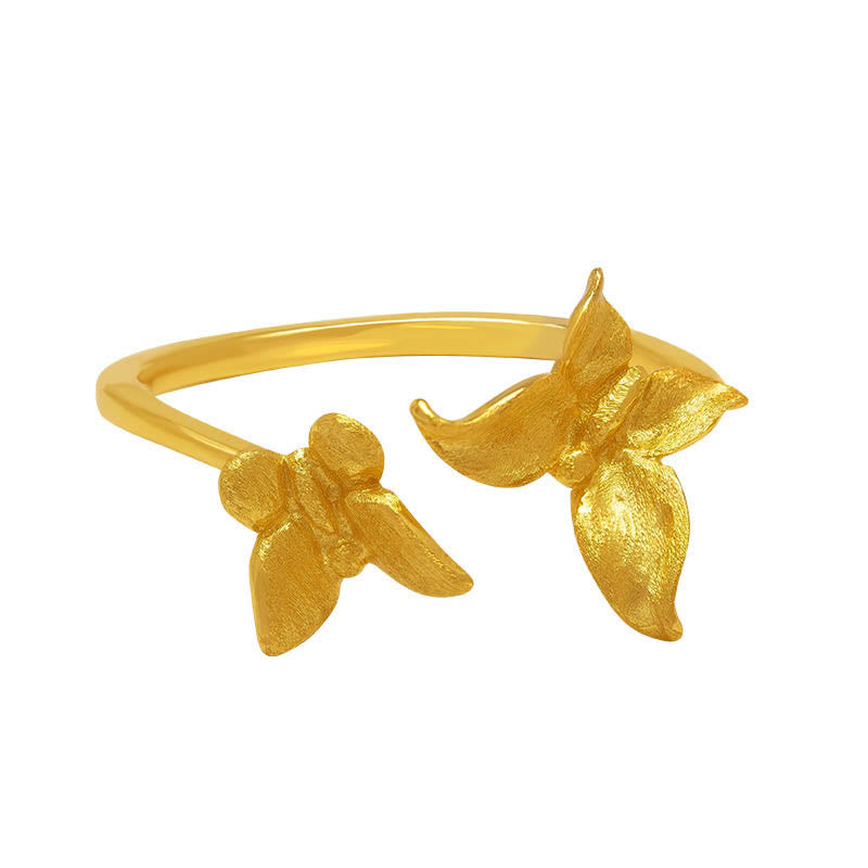 Bague d'amour papillon en argent sterling 925 pour l'équilibre spirituel