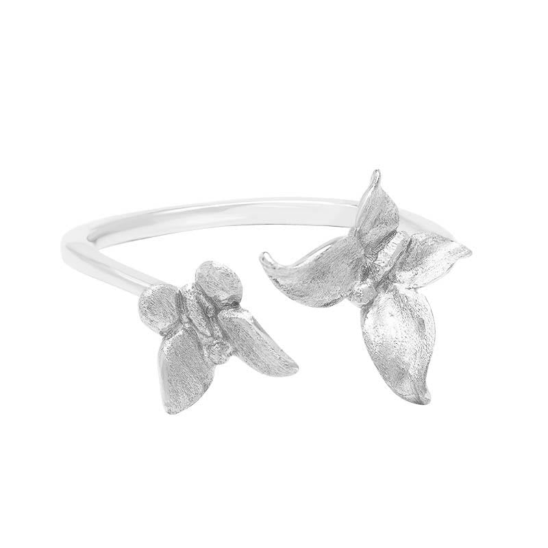 Bague d'amour papillon en argent sterling 925 pour l'équilibre spirituel
