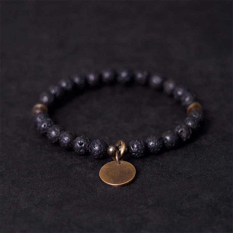 6mm Lava Rock Spiritual Healing Calm Support Bracelet