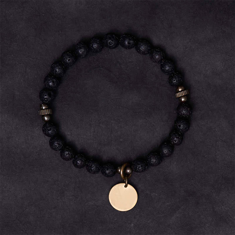 6mm Lava Rock Spiritual Healing Calm Support Bracelet