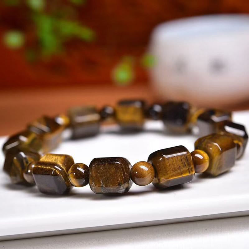 Unisex Tiger Eye Protection Bracelet with Courage and Strength