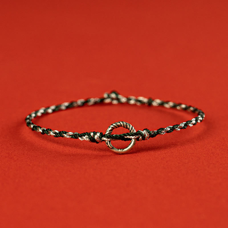 Bracelet de protection spirituelle en argent sterling et tourmaline