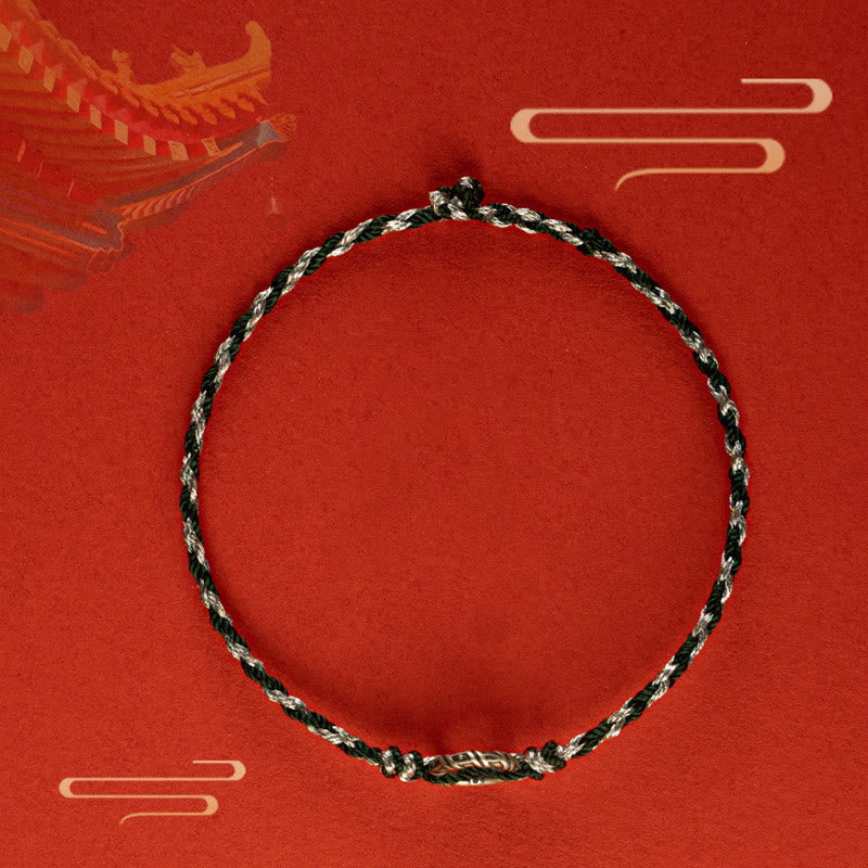 Bracelet de protection spirituelle en argent sterling et tourmaline