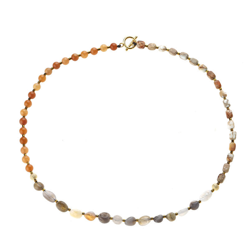 Bracelet de créativité en agate rouge et agate du Botswana