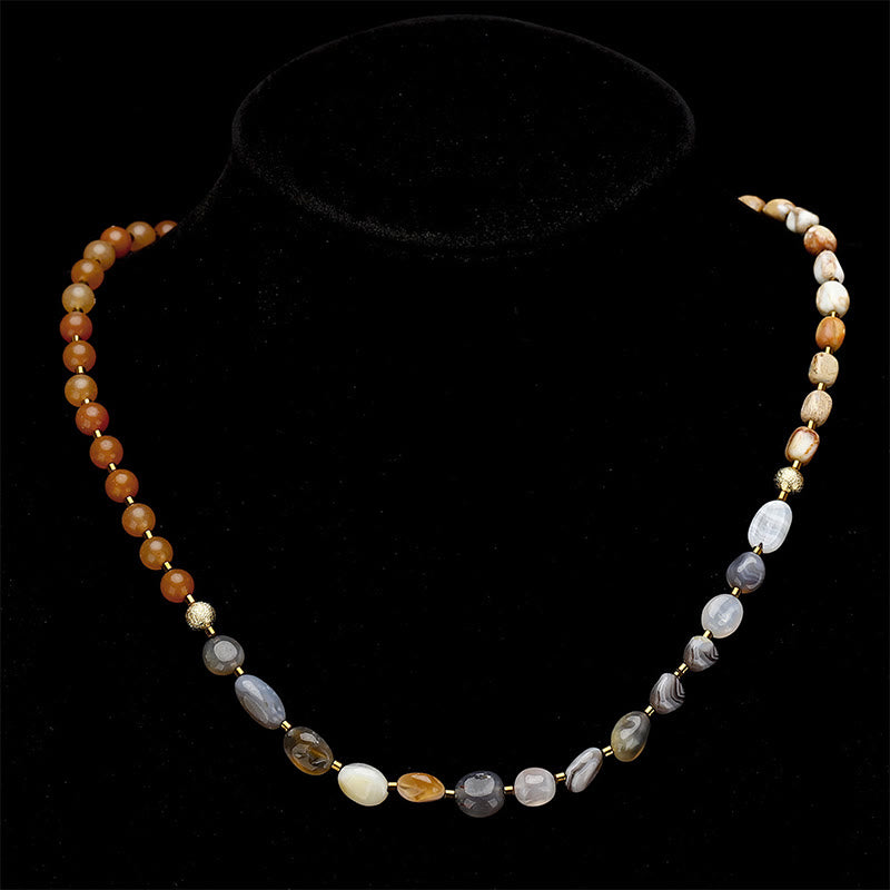 Bracelet de créativité en agate rouge et agate du Botswana