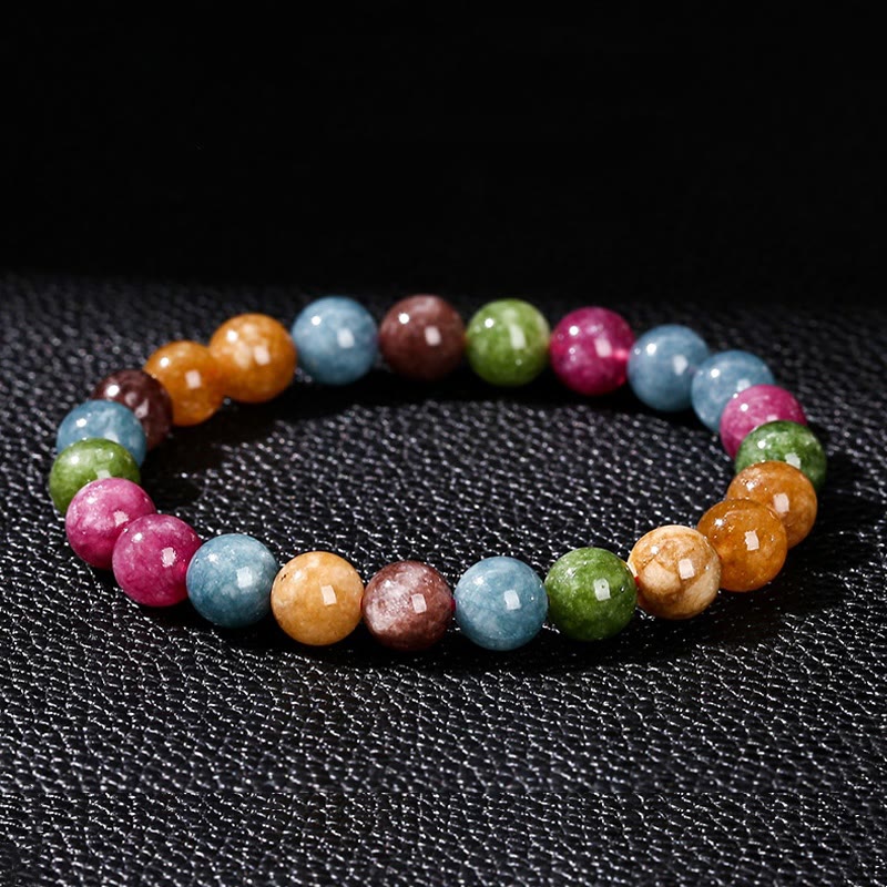 8mm Multicolor Tourmaline Spiritual Bracelet for Positivity