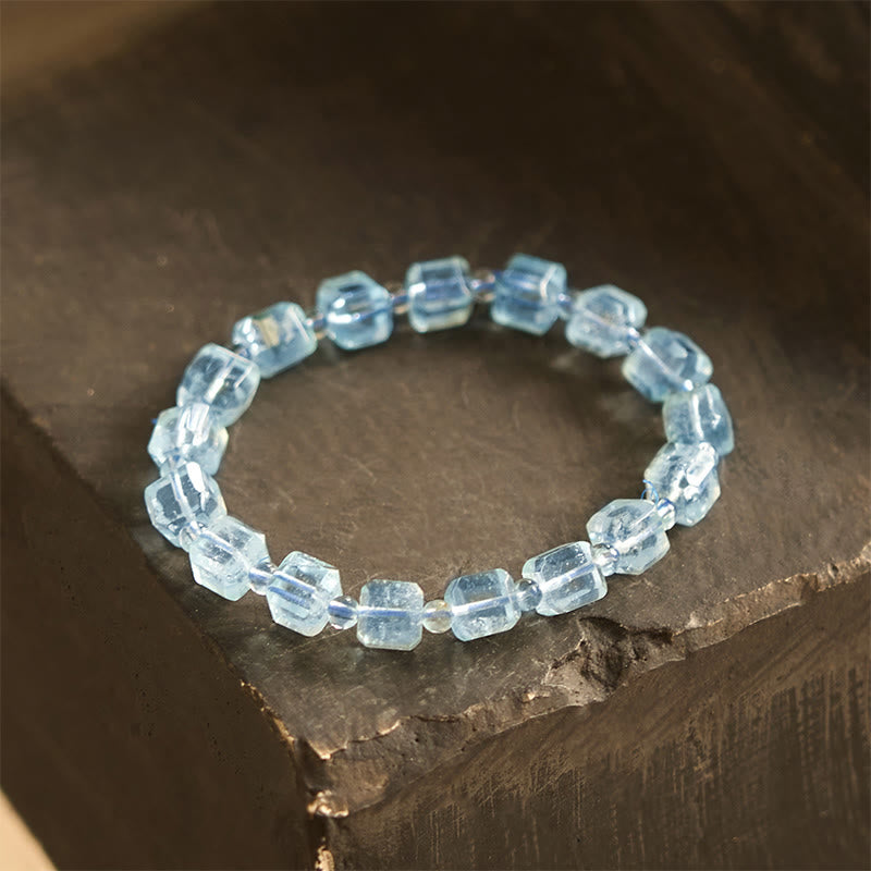 8-10mm Blue Topaz Clarity Spiritual Bracelet