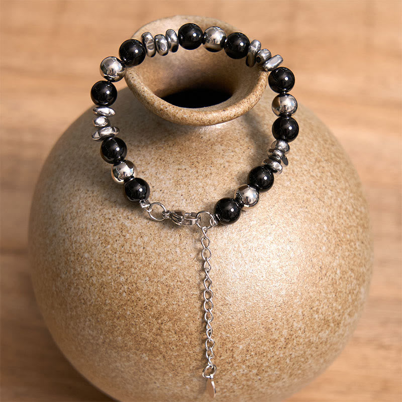Bracelet de protection spirituelle en onyx noir unisexe