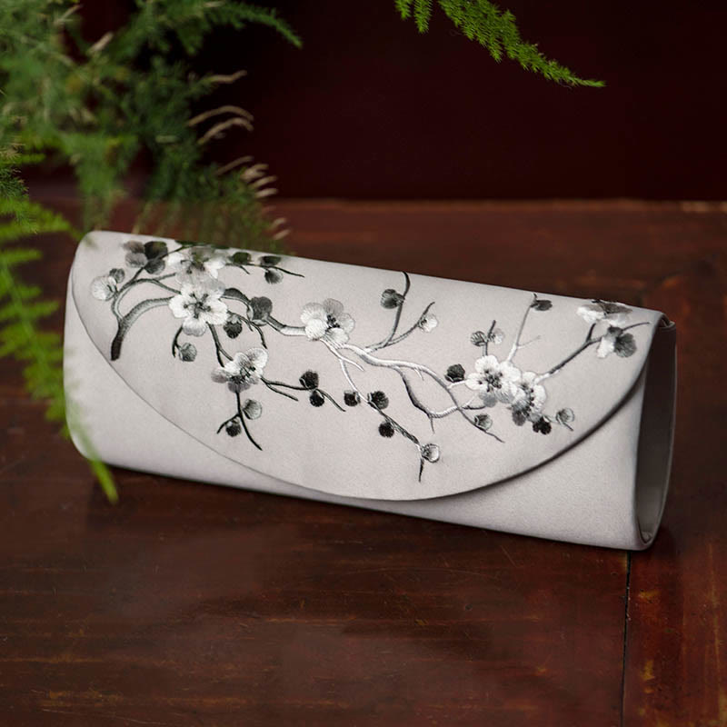 Sac à main brodé Tulipe en fleurs de prunier | Bijoux spirituels