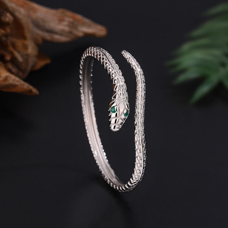Bracelet du zodiaque serpent en argent sterling 999